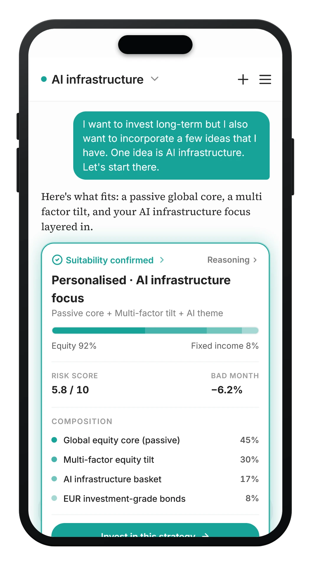 Any idea, in their words — the Advisory app, always personalised